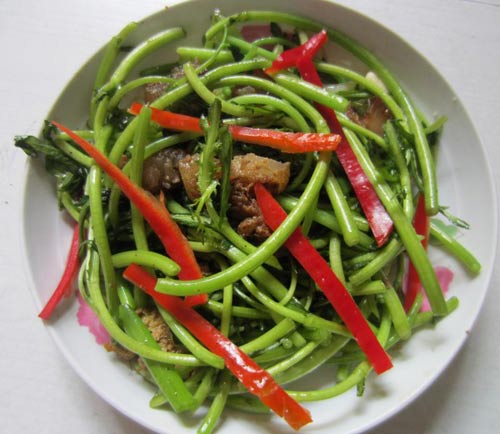 茼蒿炒肉