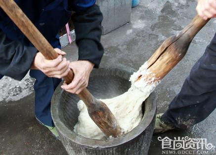 新化水车糍粑 湖南娄底特色美食