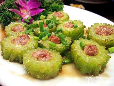 客家特色美食酿苦瓜 夏季开胃菜